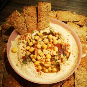 Crackers Drêches de Brasserie et Houmous